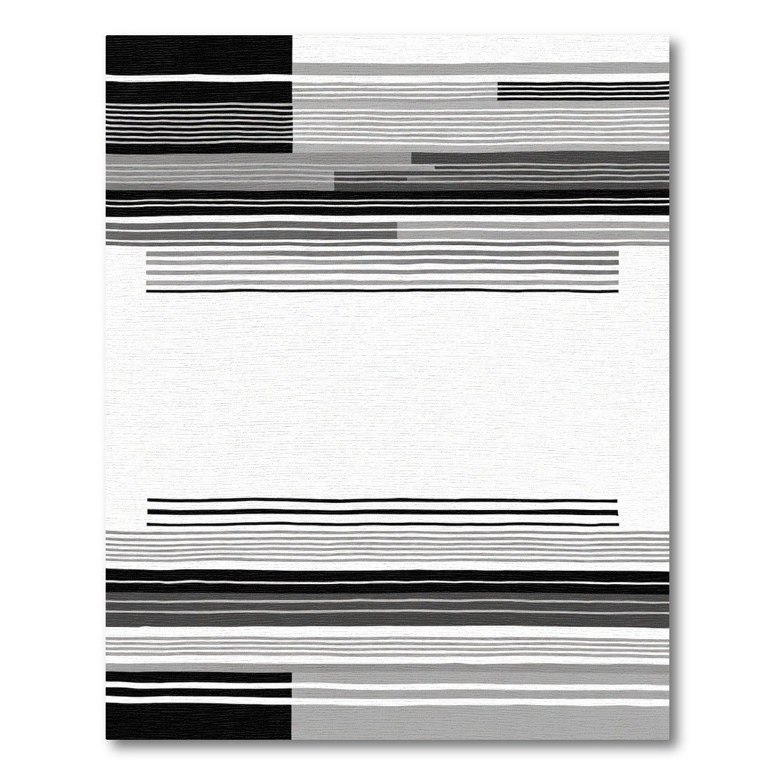 Monochromatic Hazy Stripe Composition Rug