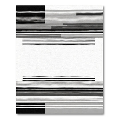 Monochromatic Hazy Stripe Composition Rug
