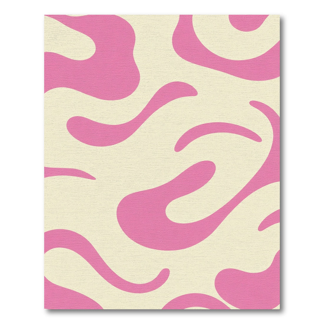 Cream Pink Swirl Liquid Abstract Art Rug