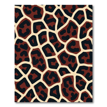 Bold Giraffe Print Ochre Rug