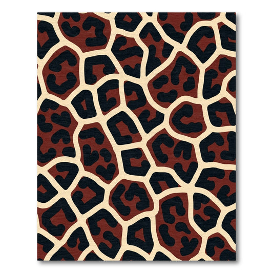 Bold Giraffe Print Ochre Rug