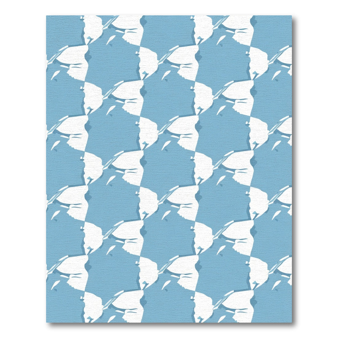 Blue and White Profile Art Rug