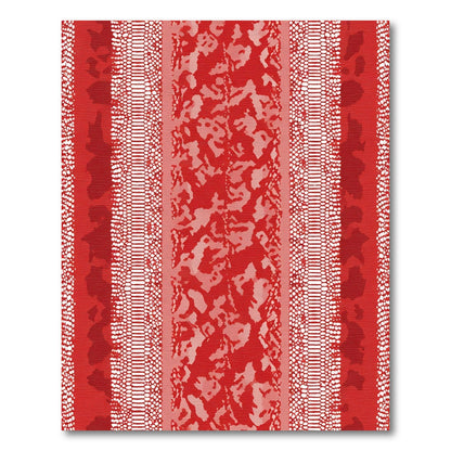 Red Snake Skin Camo Stripe Rug