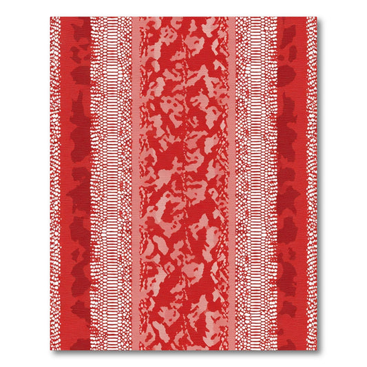 Red Snake Skin Camo Stripe Rug