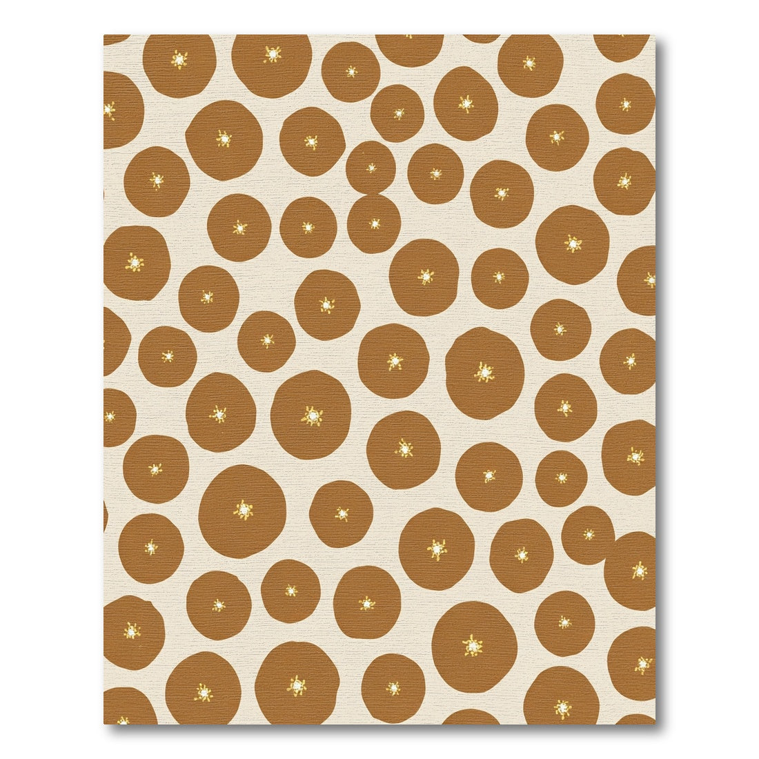 Terracotta Botanical Circle Cluster Rug
