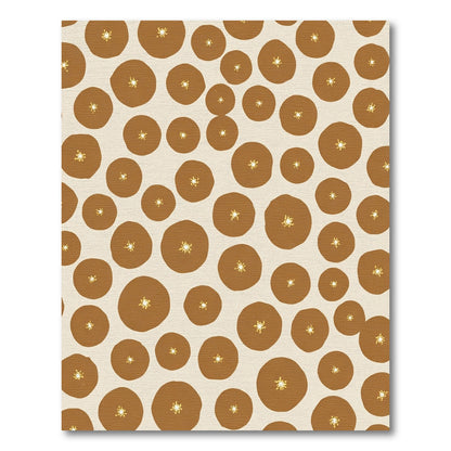Terracotta Botanical Circle Cluster Rug