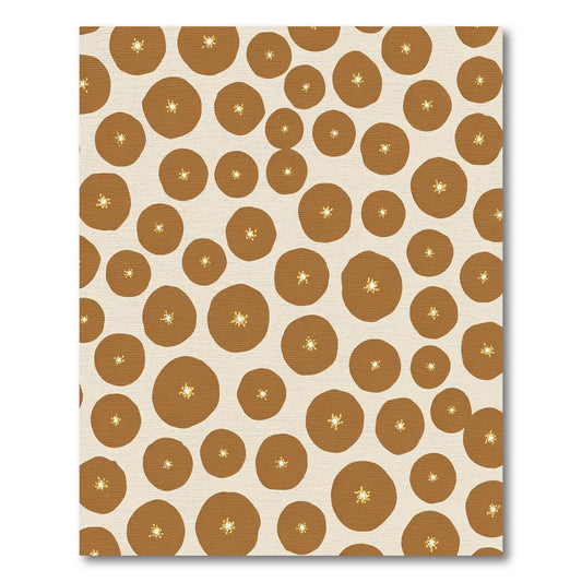 Terracotta Botanical Circle Cluster Rug