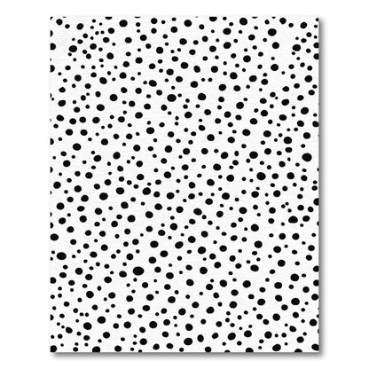 Black White Scattered Dot Rug