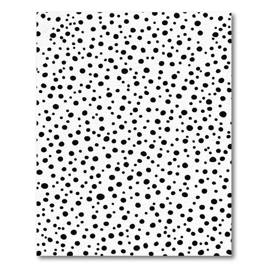 Black White Scattered Dot Rug