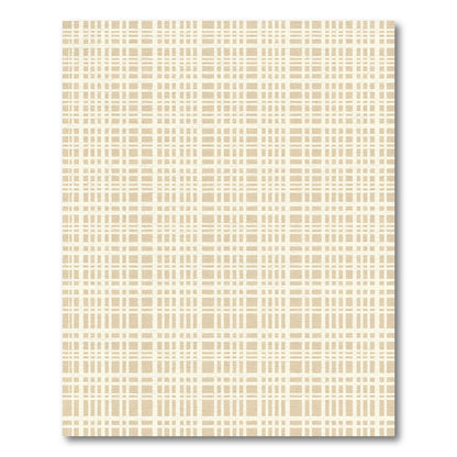 Cream Beige Plaid Checkered Grid Rug