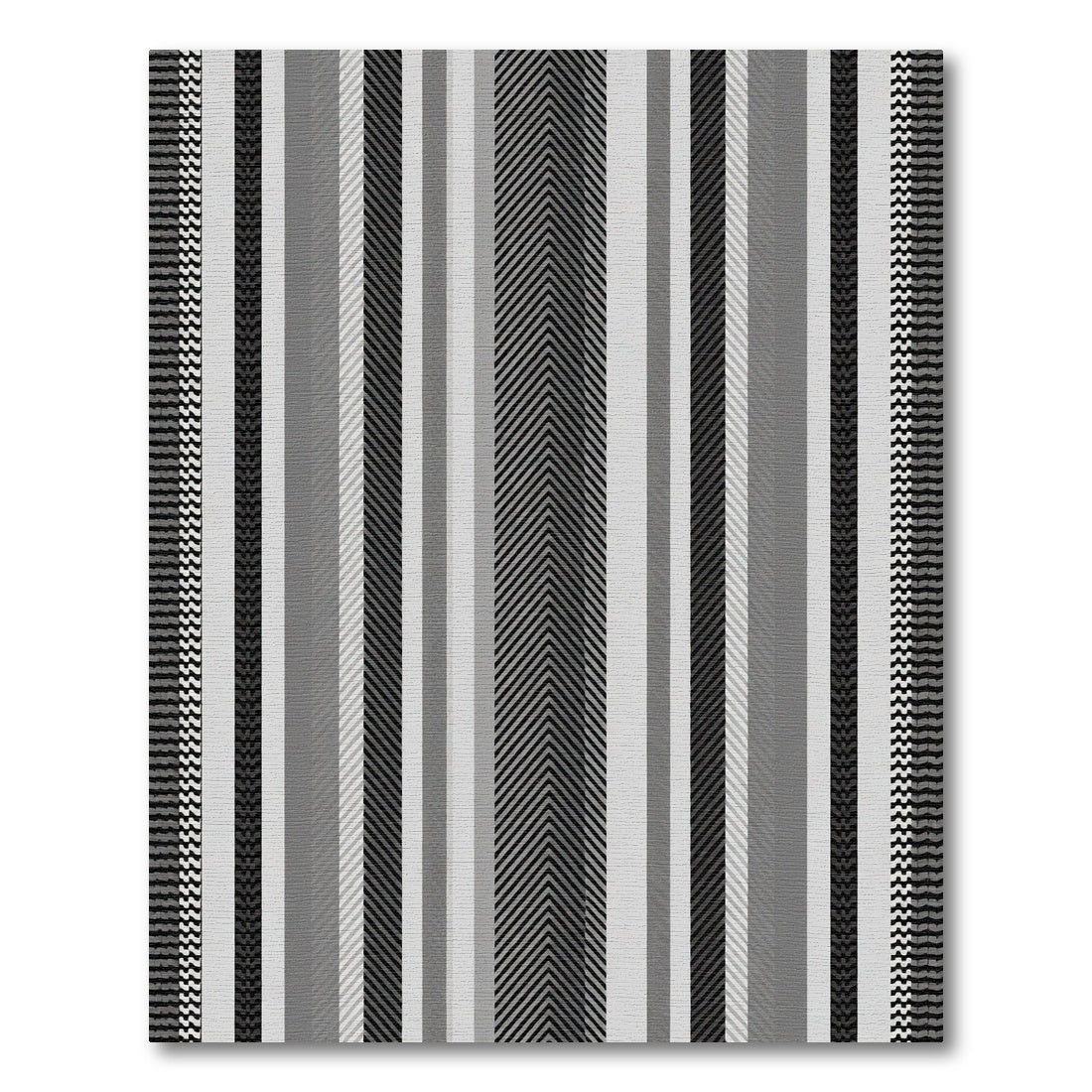 Monochromatic Vertical Stripe Texture Rug