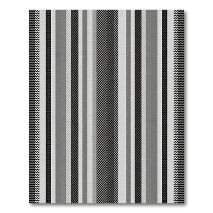 Monochromatic Vertical Stripe Texture Rug