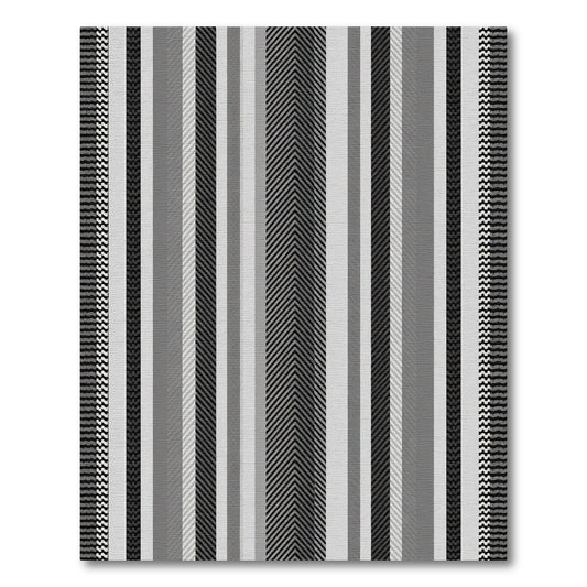 Monochromatic Vertical Stripe Texture Rug