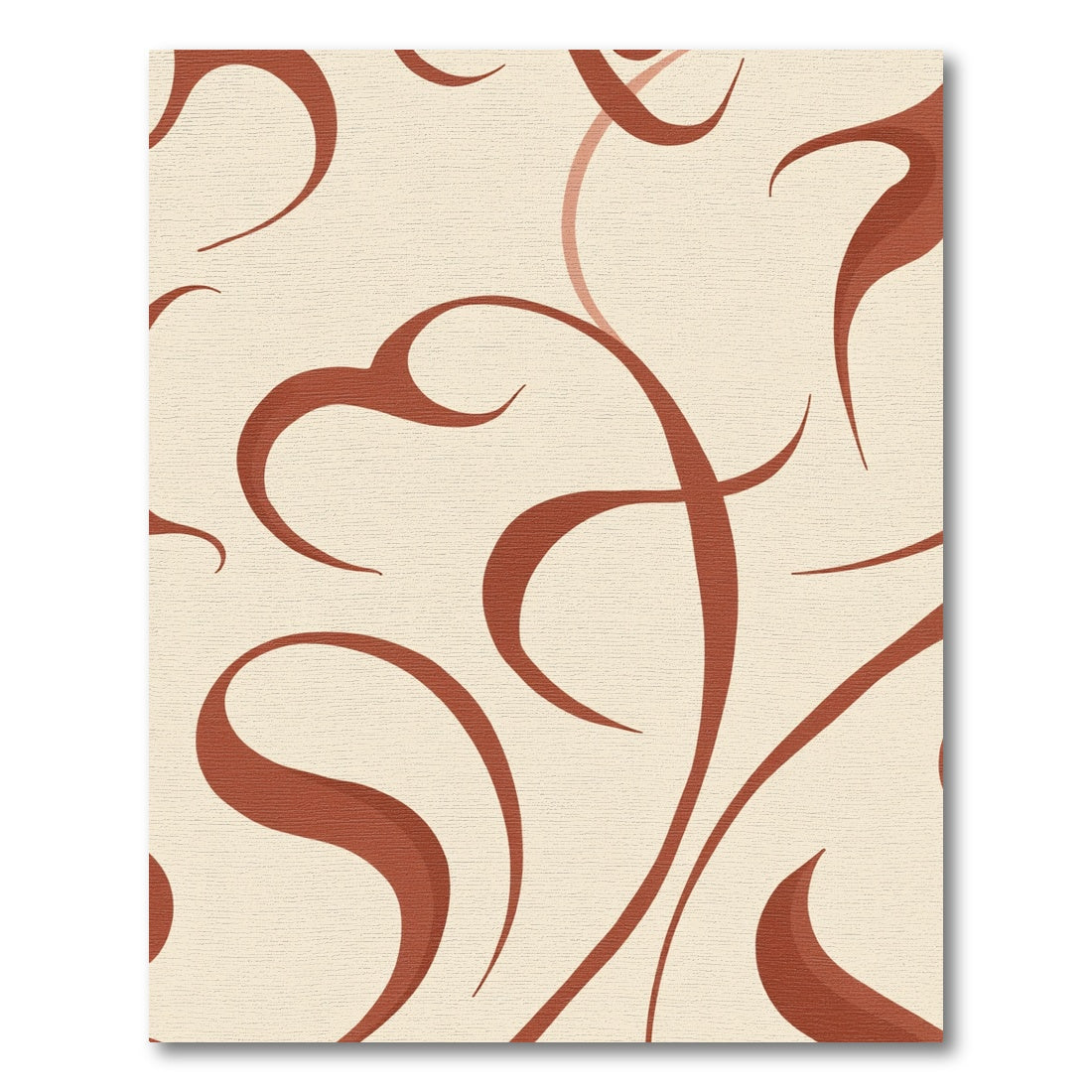 Terracotta Swirl Ivory Contemporary Rug