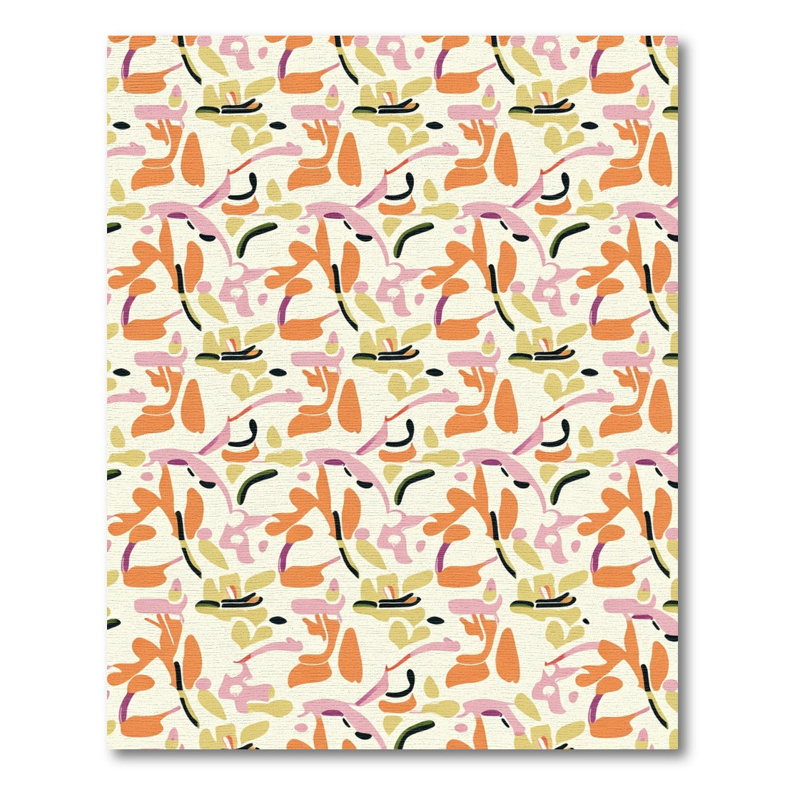Organic Abstract Peach Pink Shapes Rug
