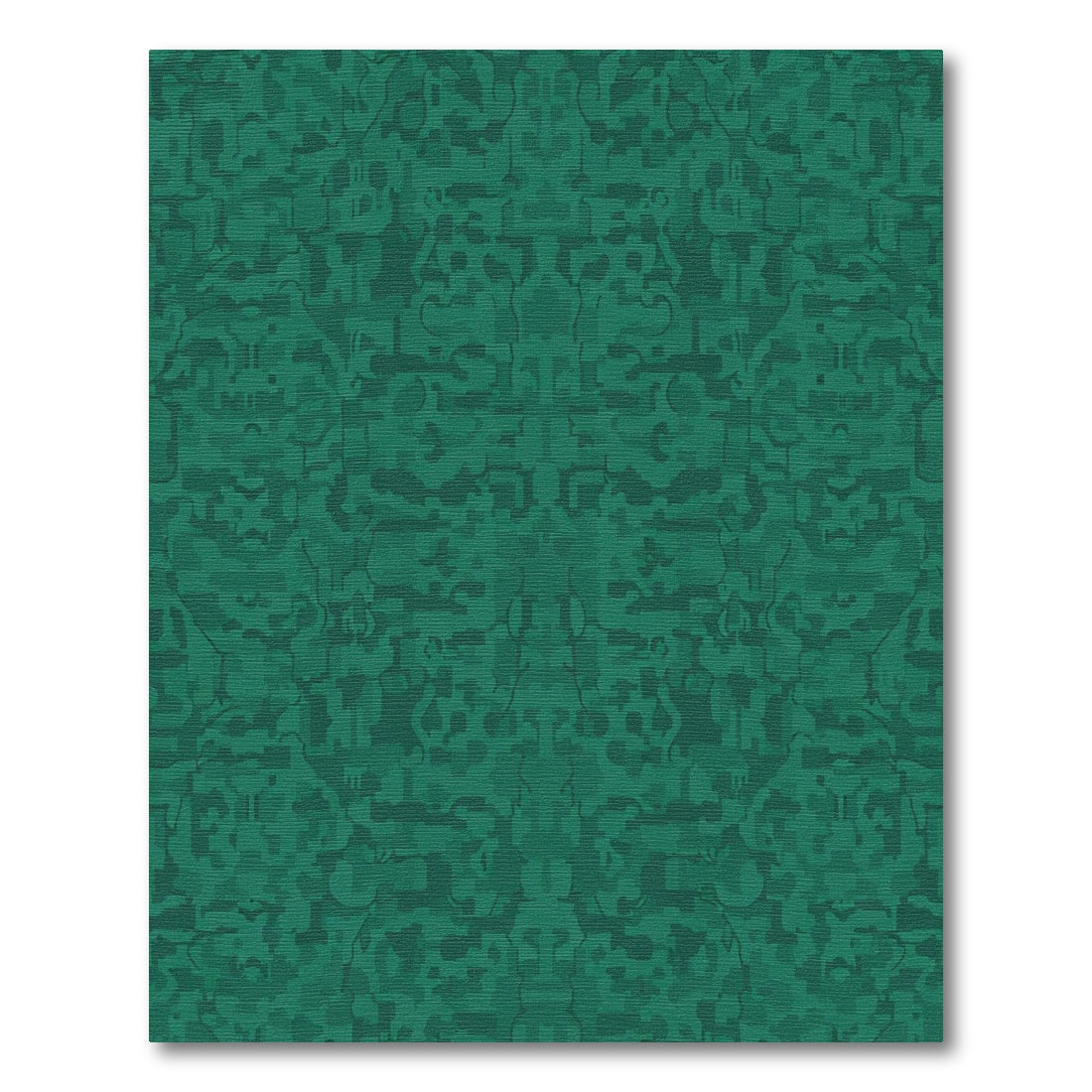 Deep Teal Camouflage Abstract Arrangement Rug