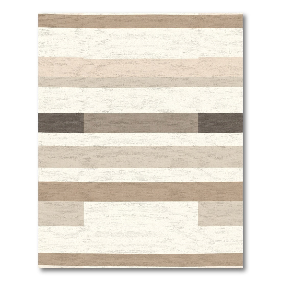 Earthy Horizontal Stripe Abstract Rug