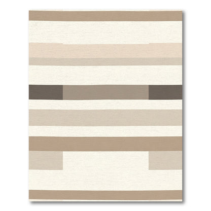 Earthy Horizontal Stripe Abstract Rug