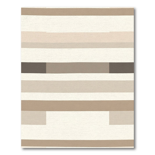 Earthy Horizontal Stripe Abstract Rug