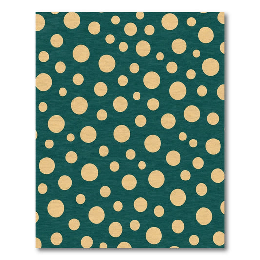 Deep Teal Cream Polka Dot Scatter Rug