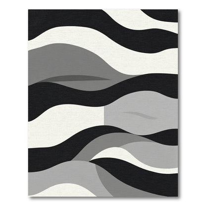 Monochromatic Abstract Organic Wave Rug
