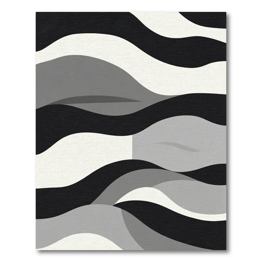 Monochromatic Abstract Organic Wave Rug