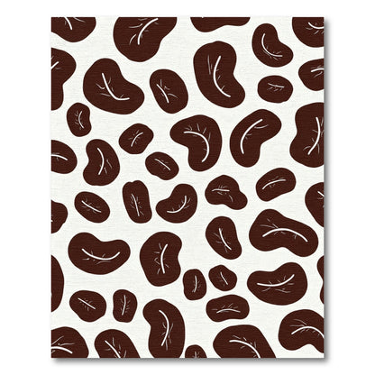 Brown Irregular Shapes Textured Rug
