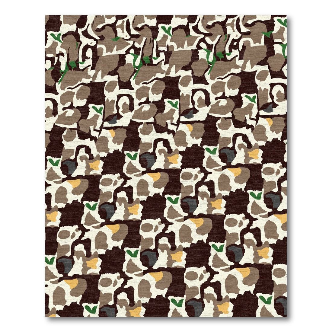 Farmyard Brown White Cow Herd Rug