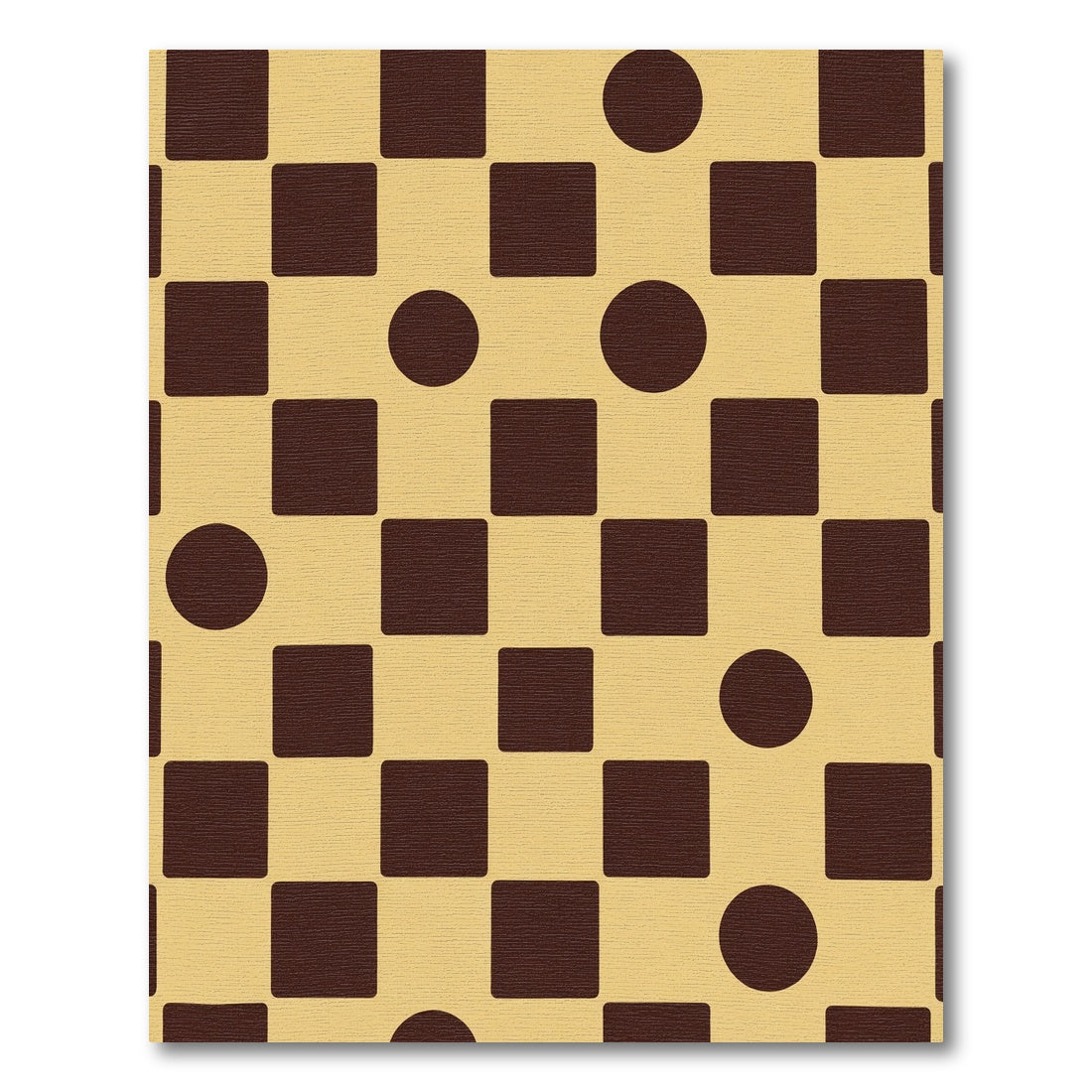 Chocolate Tan Spotted Grid Rug