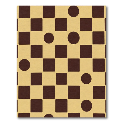 Chocolate Tan Spotted Grid Rug
