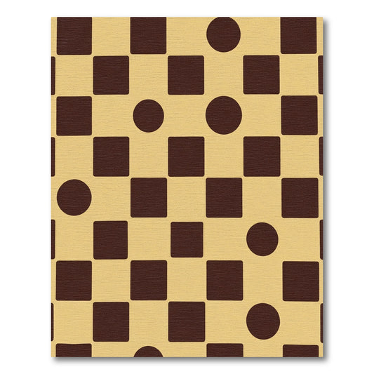 Chocolate Tan Spotted Grid Rug
