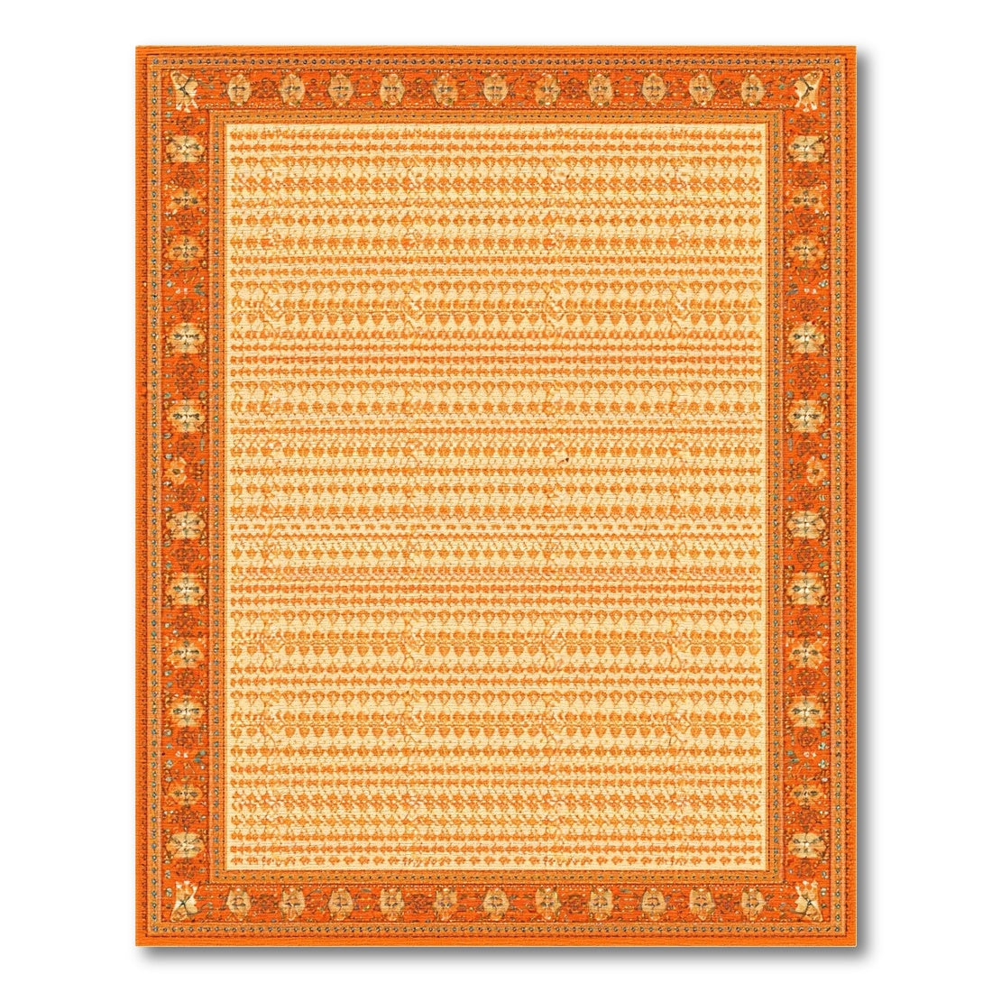 ODIKA Orange Heritage Tribal Area Rug