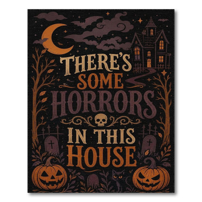 Multi-color and Patterns There's Some Horrors In This House Halloween Rug