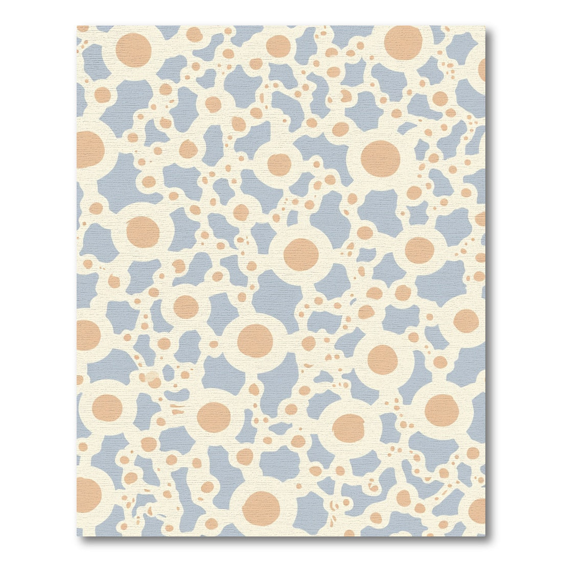 Pastel Peach Circles Interconnected Composition Rug