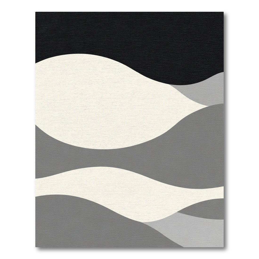 Monochromatic Wave Landscape Abstract Rug