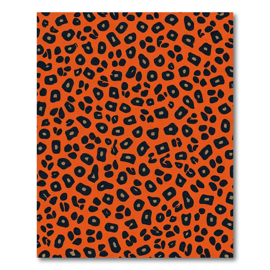 Bold Orange Leopard Print Spots Rug