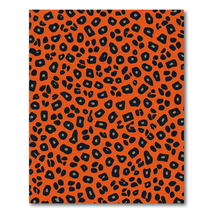 Bold Orange Leopard Print Spots Rug
