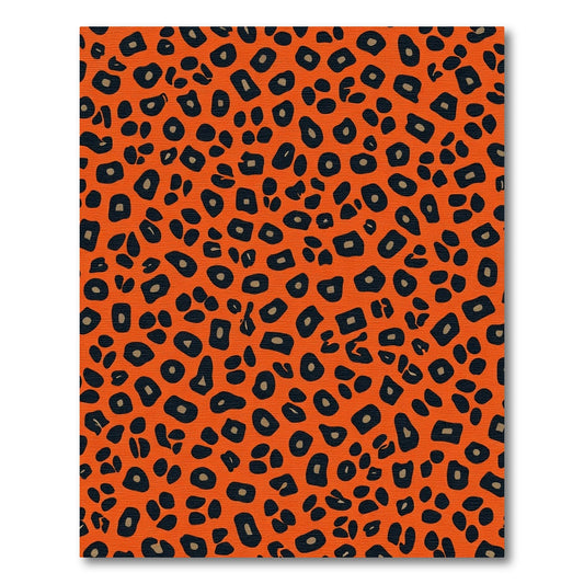 Bold Orange Leopard Print Spots Rug