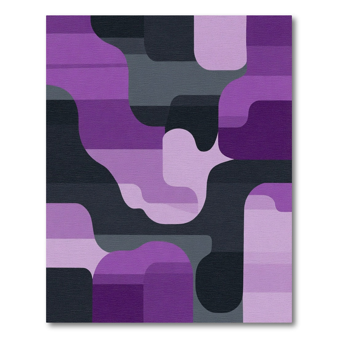 Amethyst Geometric Abstract Layered Forms Rug