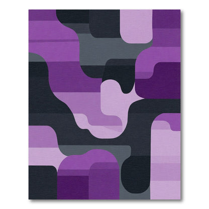 Amethyst Geometric Abstract Layered Forms Rug
