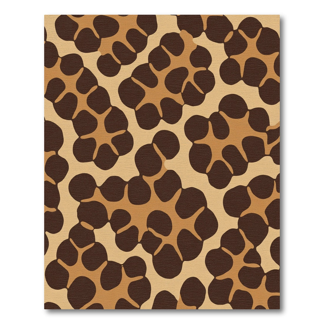 Brown Tan Organic Spots Rug