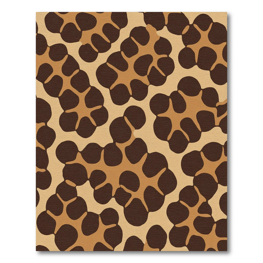 Brown Tan Organic Spots Rug