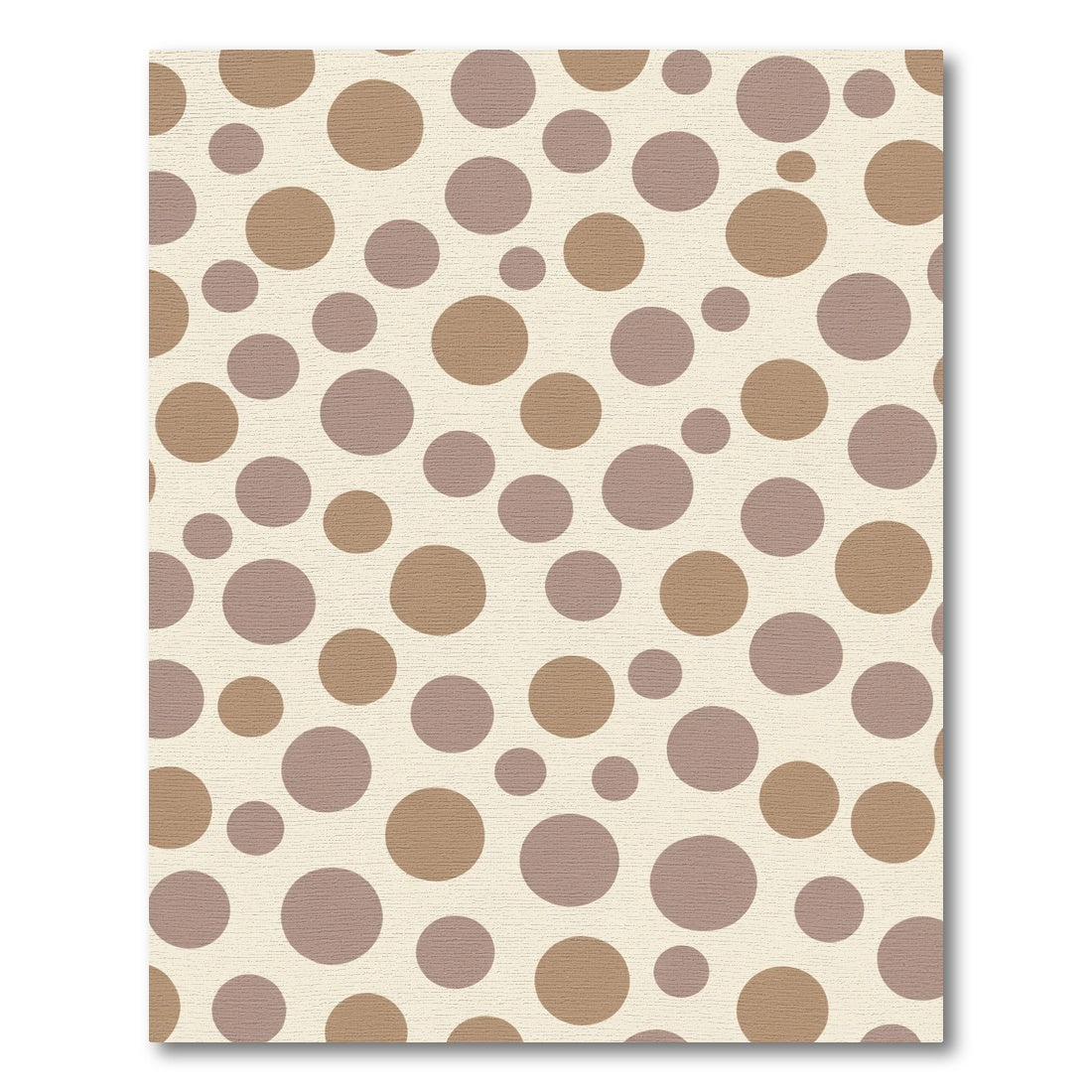Earthy Brown Mauve Polka Dot Rug