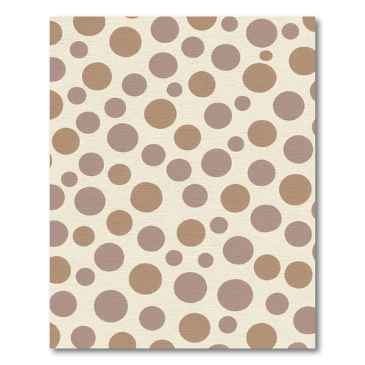 Earthy Brown Mauve Polka Dot Rug