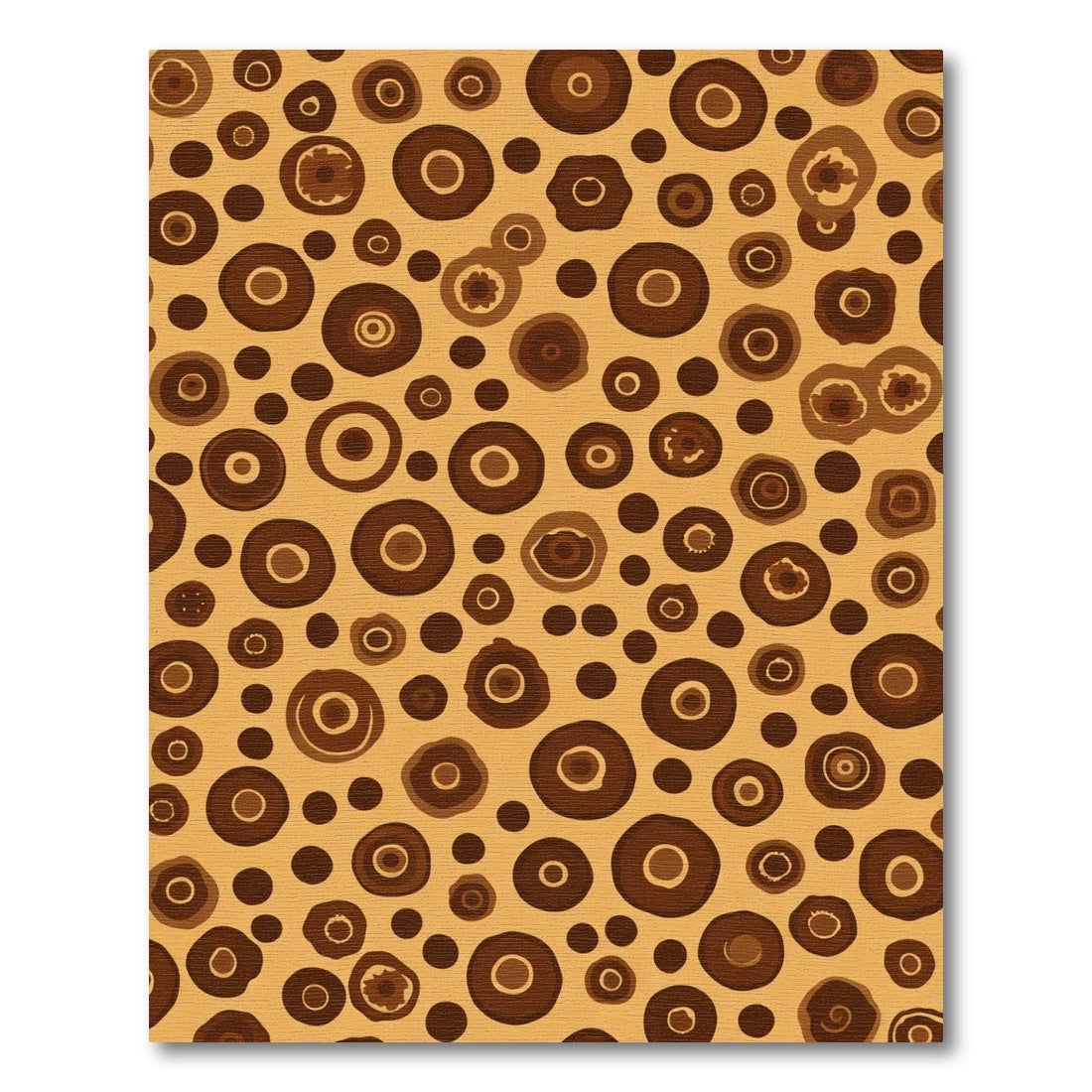 Brown Circles Scattered Organic Composition Rug
