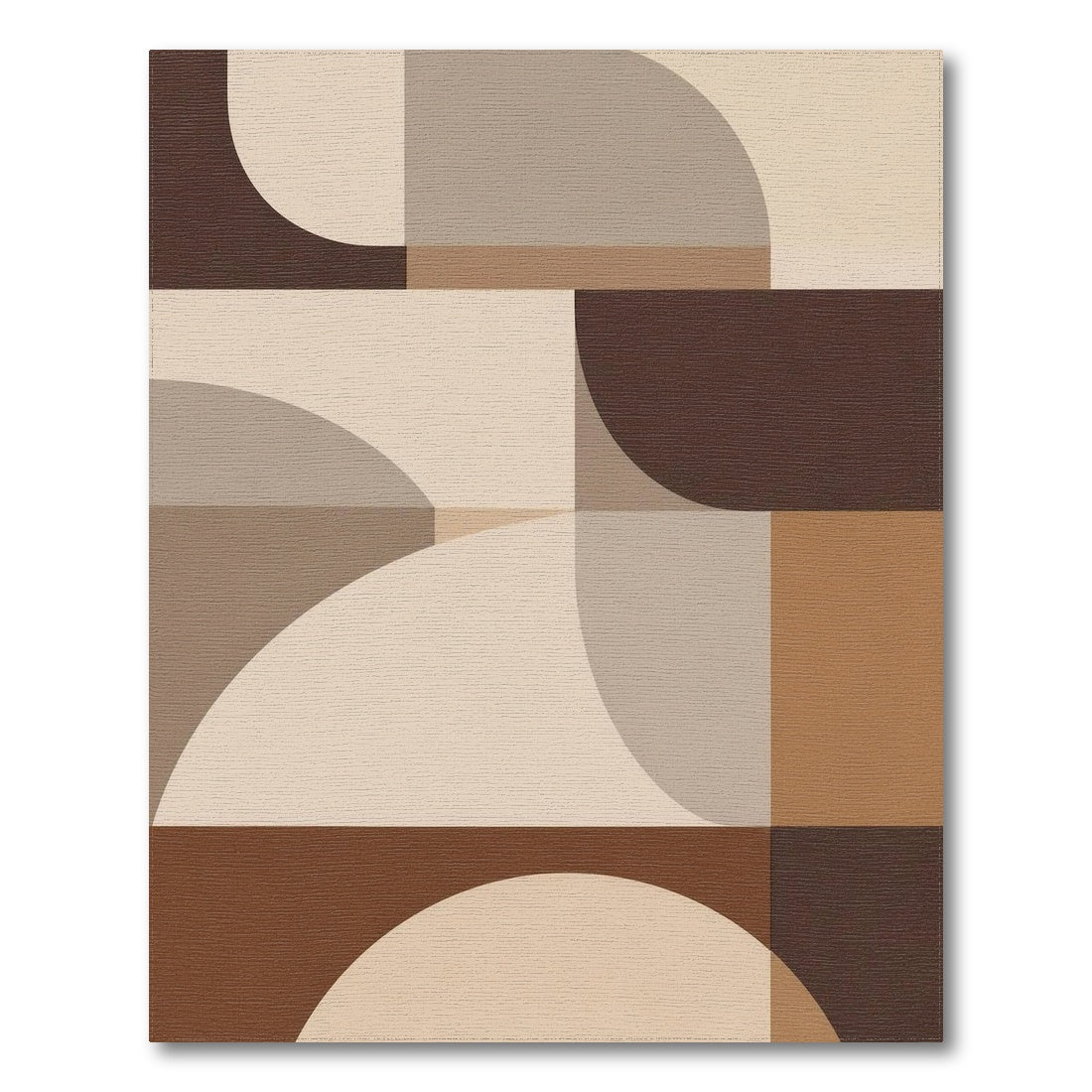 Modern Geometric Brown Tan Area Rug