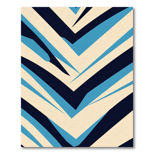 Bold Geometric Chevron Lines Rug