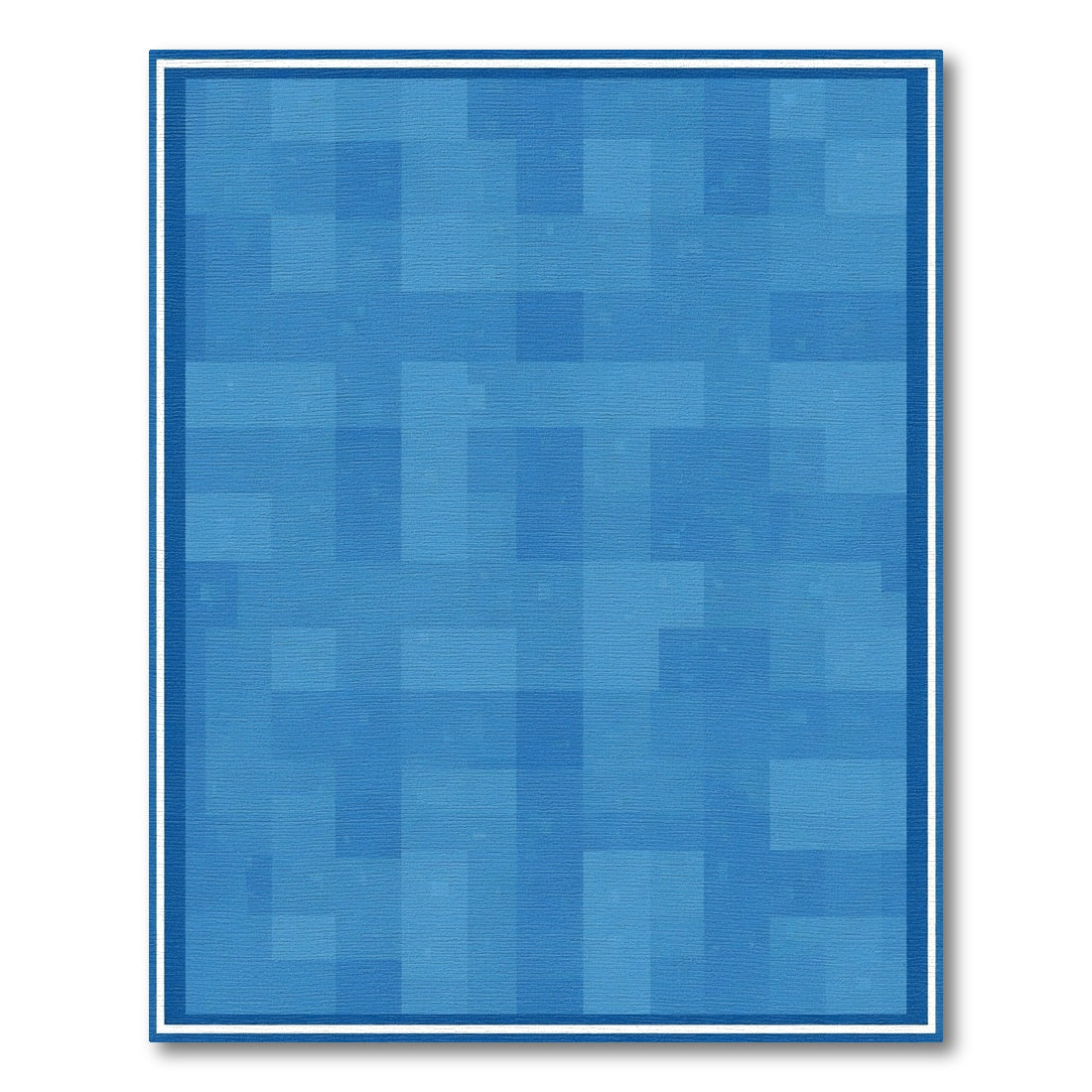 Blue Tonal Pixelated Squares Rug