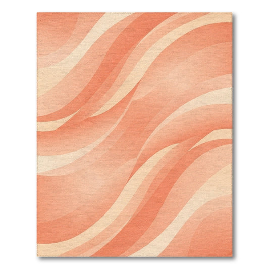 Wave Abstract Area Orange Wave Abstract Area Rug