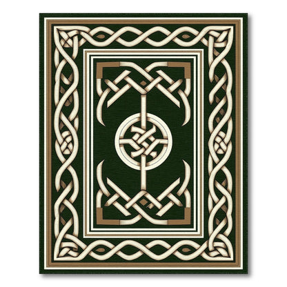 Green Celtic Knot Area Rug
